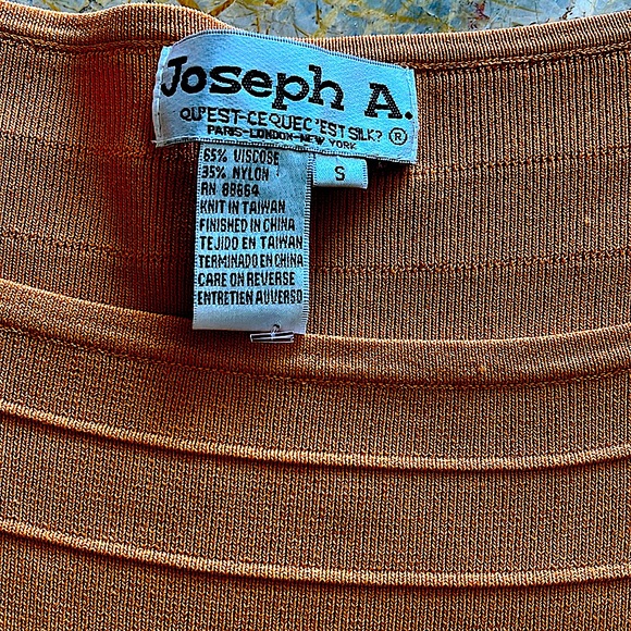 🍁🌼EUCJosephA.Great Mustard color.Is itSilk?SquareNeckline 3/4Sleeves S:S - Picture 2 of 6